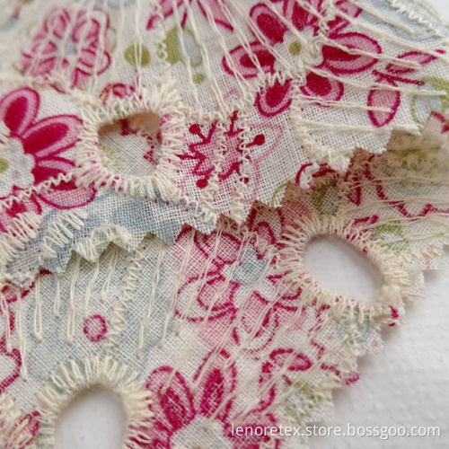 100% Cotton Poplin Cutwork Embroidery Fabric